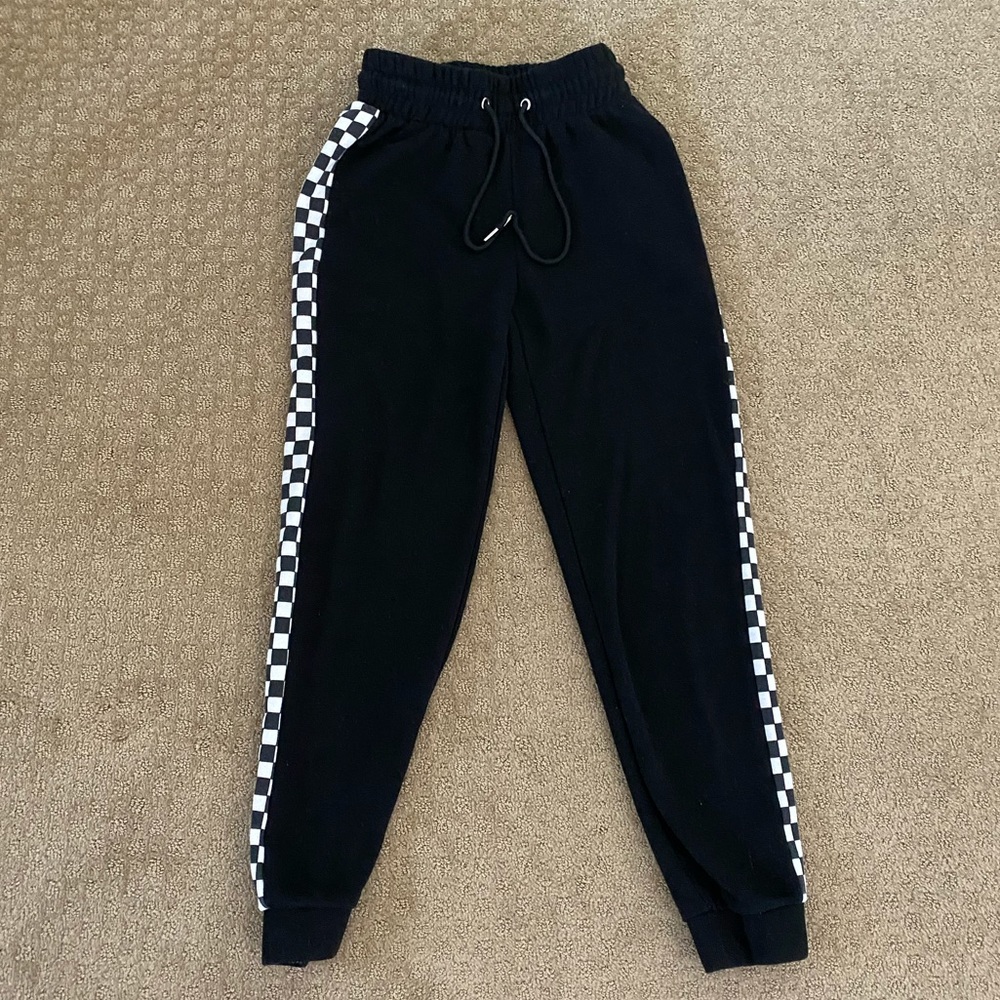 Checkered Black Pants